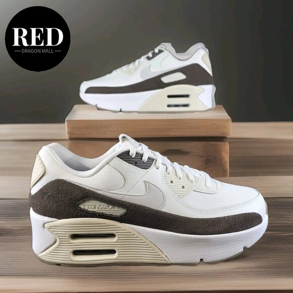 Nike Air Max 90 LV8 FD4328-102 White Photon Dust Shoes - Women's Size 12 - Picture 1 of 14